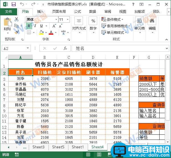 Excel2013单元格区域如何选取？