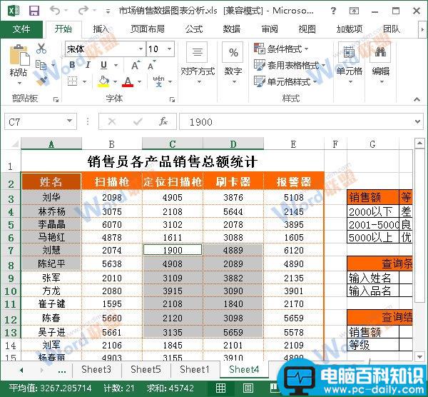 Excel2013单元格区域如何选取？