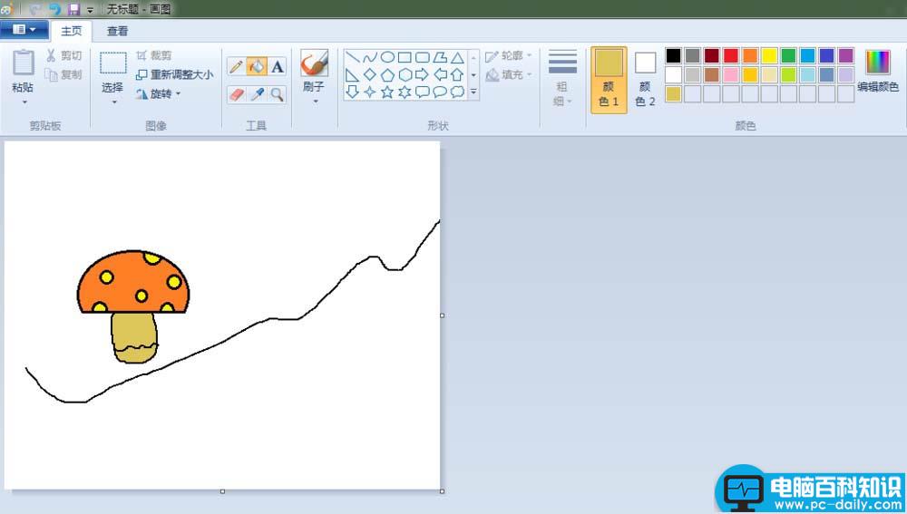 画图工具,简笔画,蘑菇