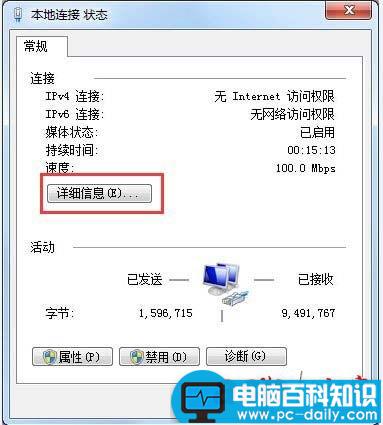 Win7,本地连接,IPV4,无访问权限