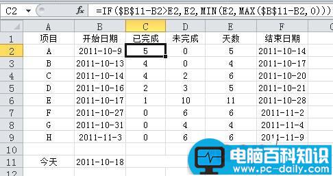 在Excel2010中绘制简单的甘特图