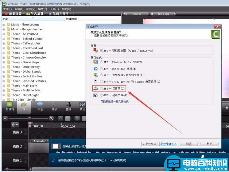 CamtasiaStudio,音频,mp3