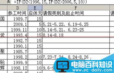 Excel怎么制作计算年休假统计表格？