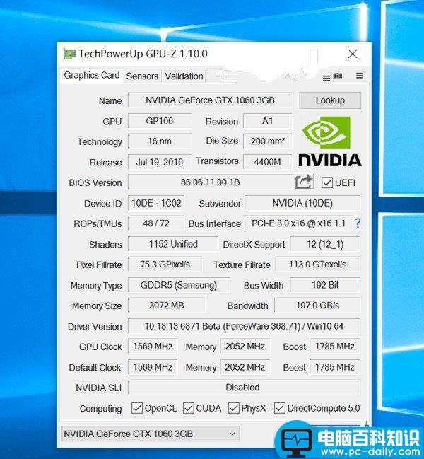 Nvidia,GTX1060,GeForce,6gb