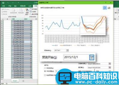 Excel2016的预测工作表forecast该怎么使用?